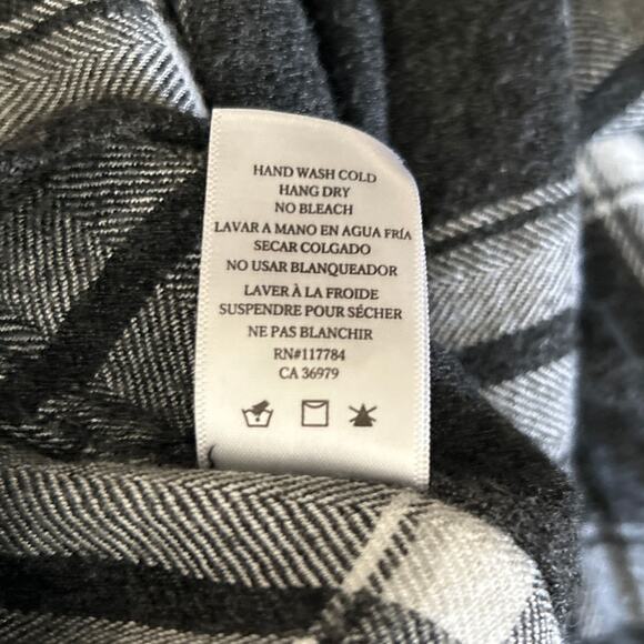 RAILS REVOLVE Hunter Long Sleeve Button Front Top Shirt Blouse Midnight Snow L - Picture 5 of 7